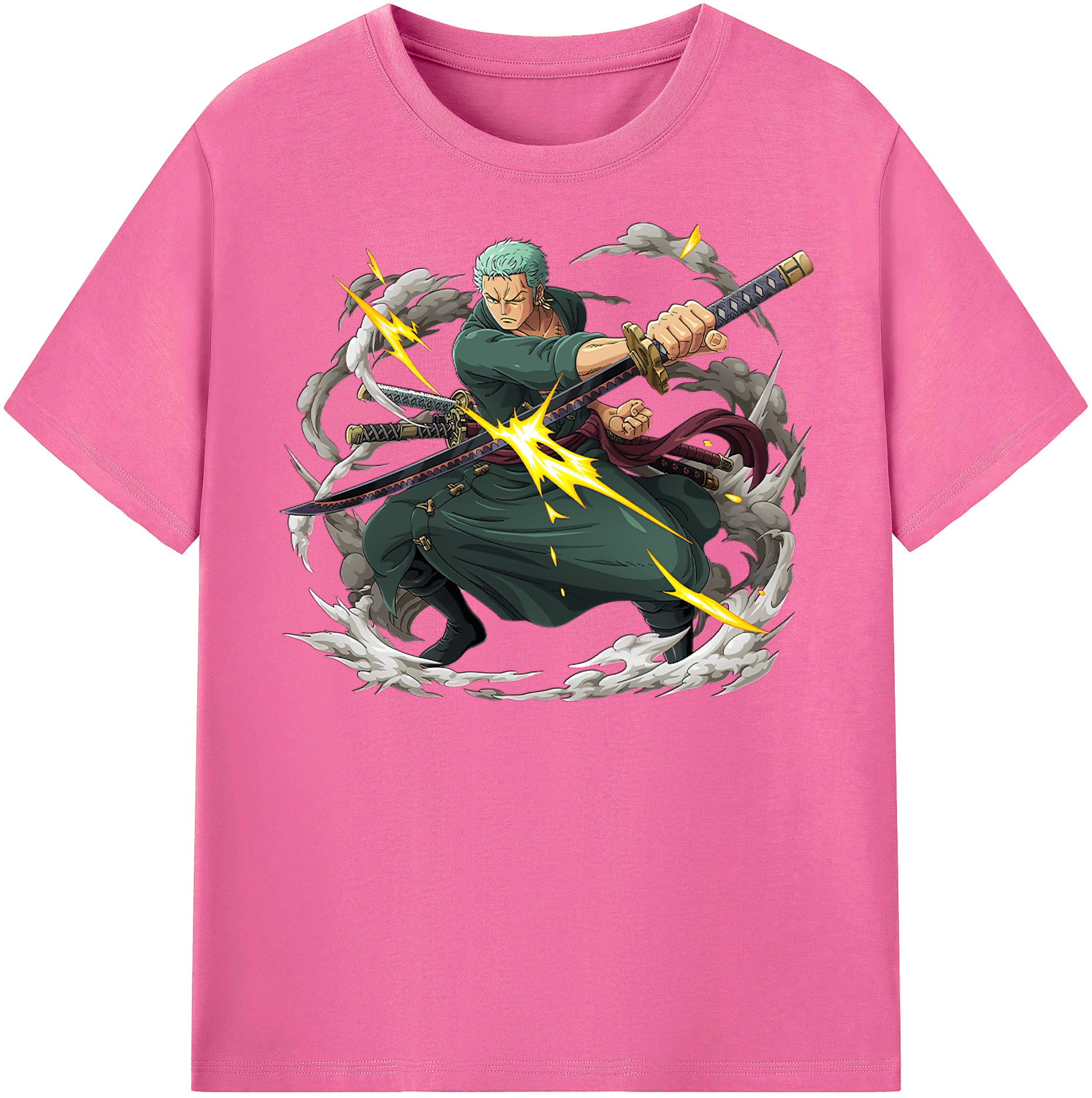 ワンピース ロロノア・ゾロ ONE PIECE Roronoa Zoro レディースカジュアルプリントTシャツ（綿100％）